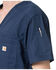 Image #3 - Carhartt Men's Slim Fit Six Pocket V-Neck Scrub Top, Navy, hi-res