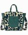 Image #2 - Wrangler Women's Cow Print Concealed Carry Crossbody Tote, Turquoise, hi-res