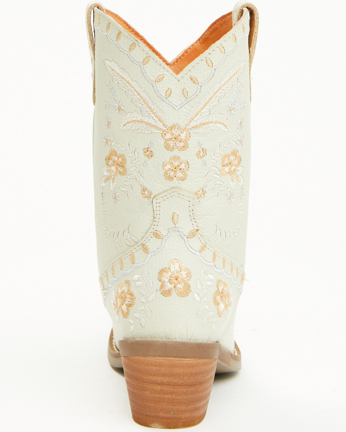 Image #5 - Dingo Girls' Full Bloom Western Boots - Snip Toe, White, hi-res