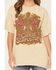 Image #3 - Merch Traffic Women's Chris Stapleton Rose Guitar Short Sleeve Graphic Tee, Tan, hi-res