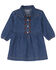 Image #1 - Wrangler Toddler Girls' Denim Dress, Blue, hi-res