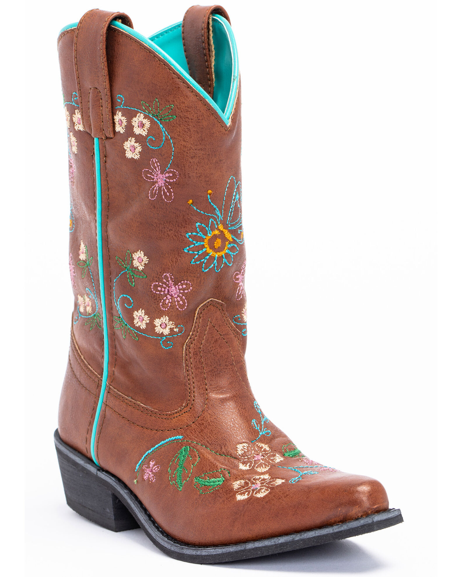 Floral embroidered cowboy boots outlet