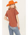 Image #4 - Girl Dangerous Women's French Western Boyfriend Graphic Tee, Rust Copper, hi-res