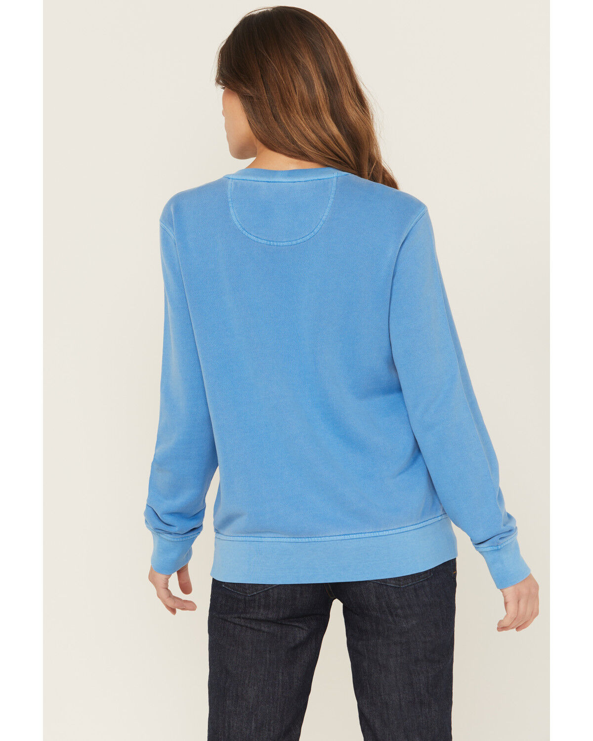 Image #4 - Carhartt Women's TENCEL™ Fiber Series Relaxed Fit Midweight French Terry Sweatshirt, Blue, hi-res