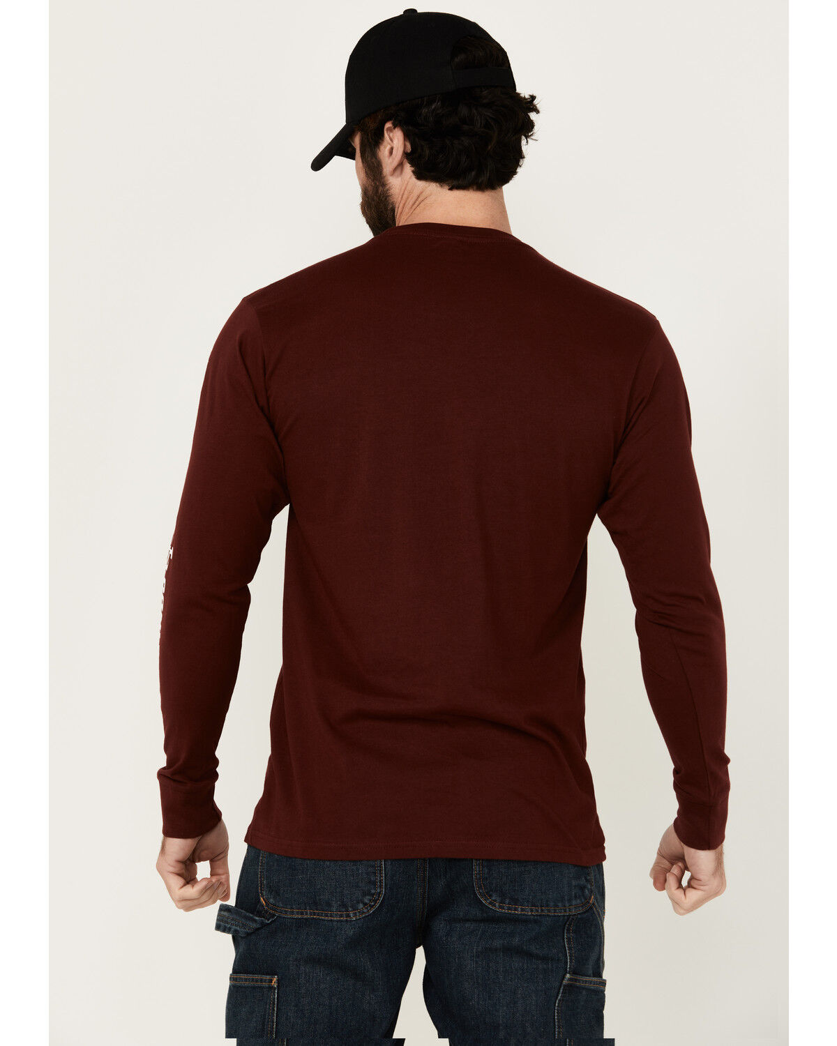 Image #4 - Troll Co Men's Grit Logo Long Sleeve Graphic Shirt, Maroon, hi-res