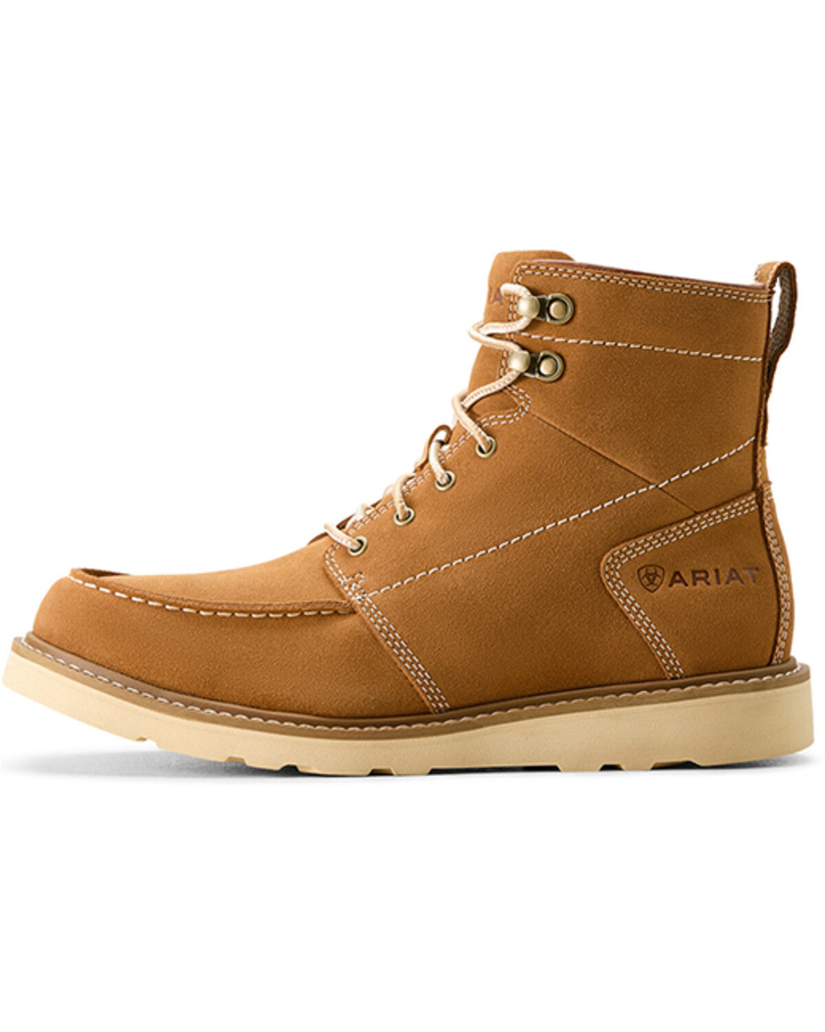 Image #2 - Ariat Men's Recon Lace Work Boots - Moc Toe, Brown, hi-res