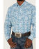 Image #3 - Wrangler Retro Men's Paisley Plaid Print Long Sleeve Snap Western Shirt , Blue, hi-res