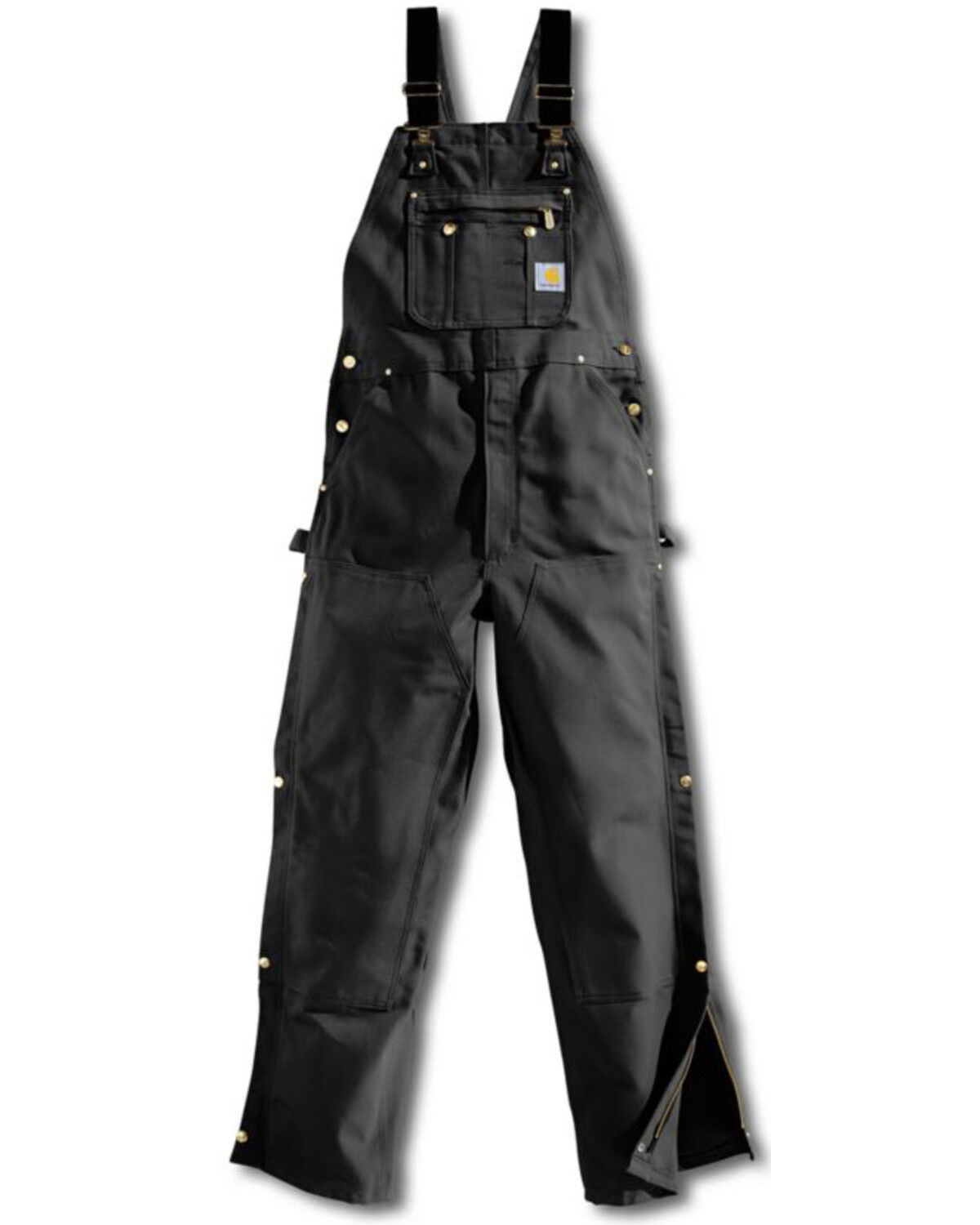 Image #1 - Carhartt Zip-to-Thigh Work Overalls, Black, hi-res