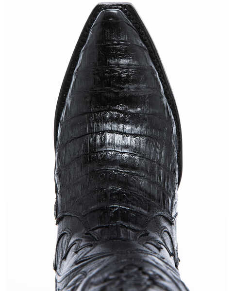 Image #6 - Dan Post Women's Black Caiman Belly Western Boots - Snip Toe, , hi-res
