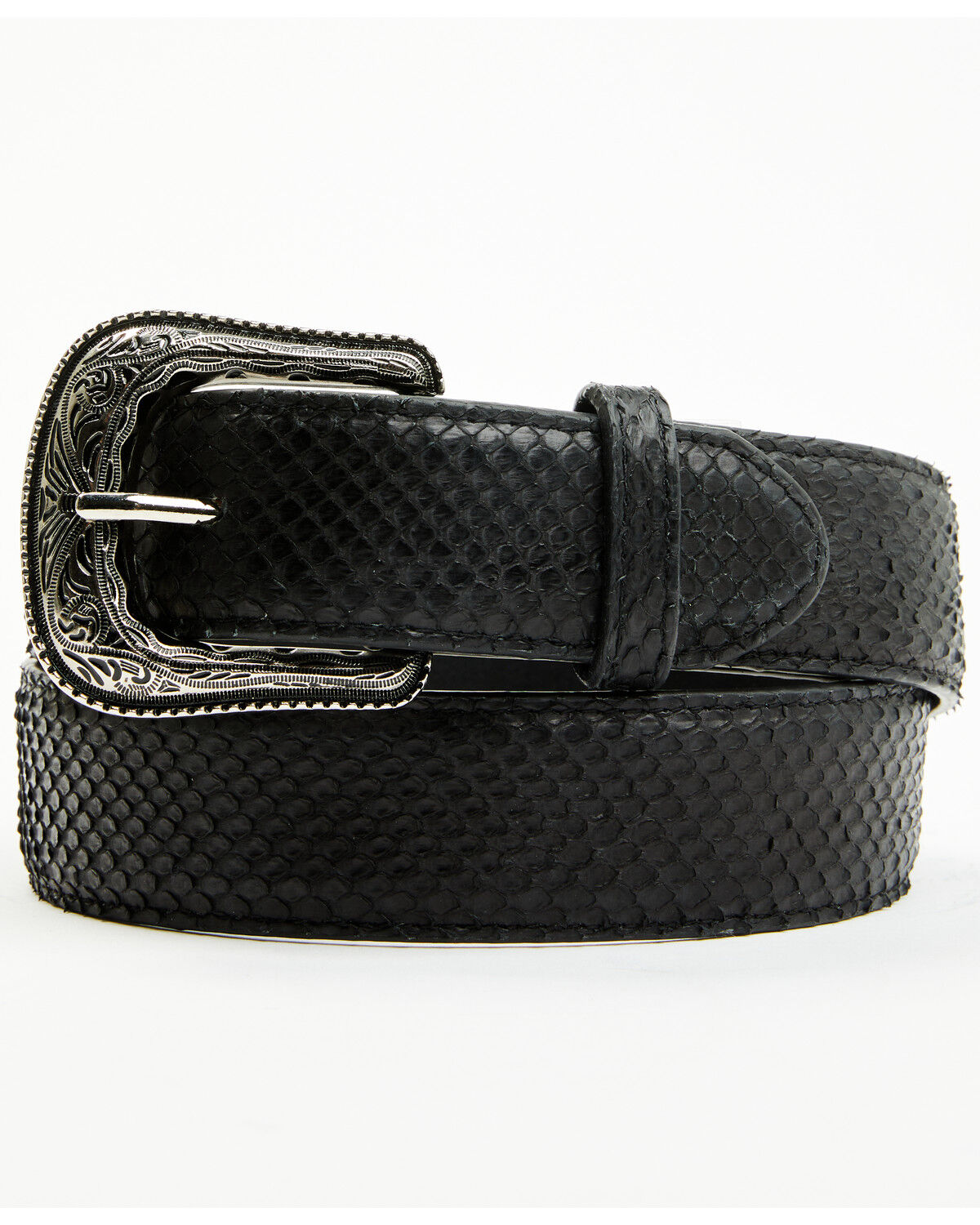 Image #1 - Cody James Men's Tyrell Exotic Python Leather Belt, Brown, hi-res