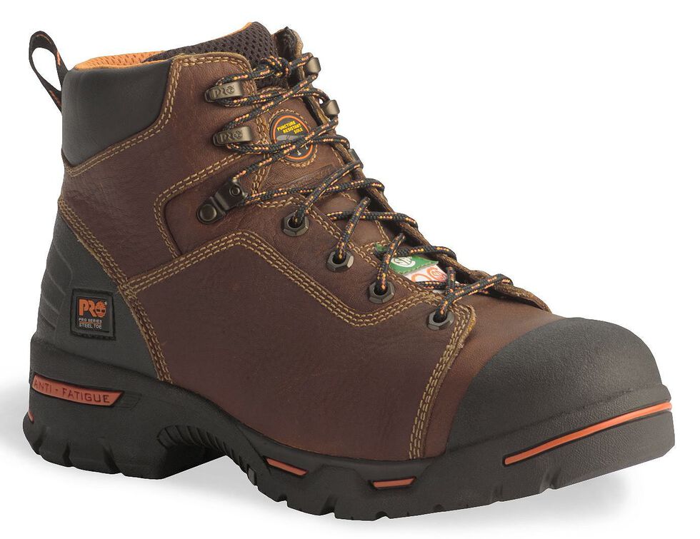 Timberland Pro Waterproof Endurance 6" Lace-Up Boots - Steel Toe, Brown, hi-res