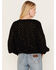 Image #4 - Wrangler Retro Women's Tie Front Poet Sleeve Cropped Blouse, Black, hi-res