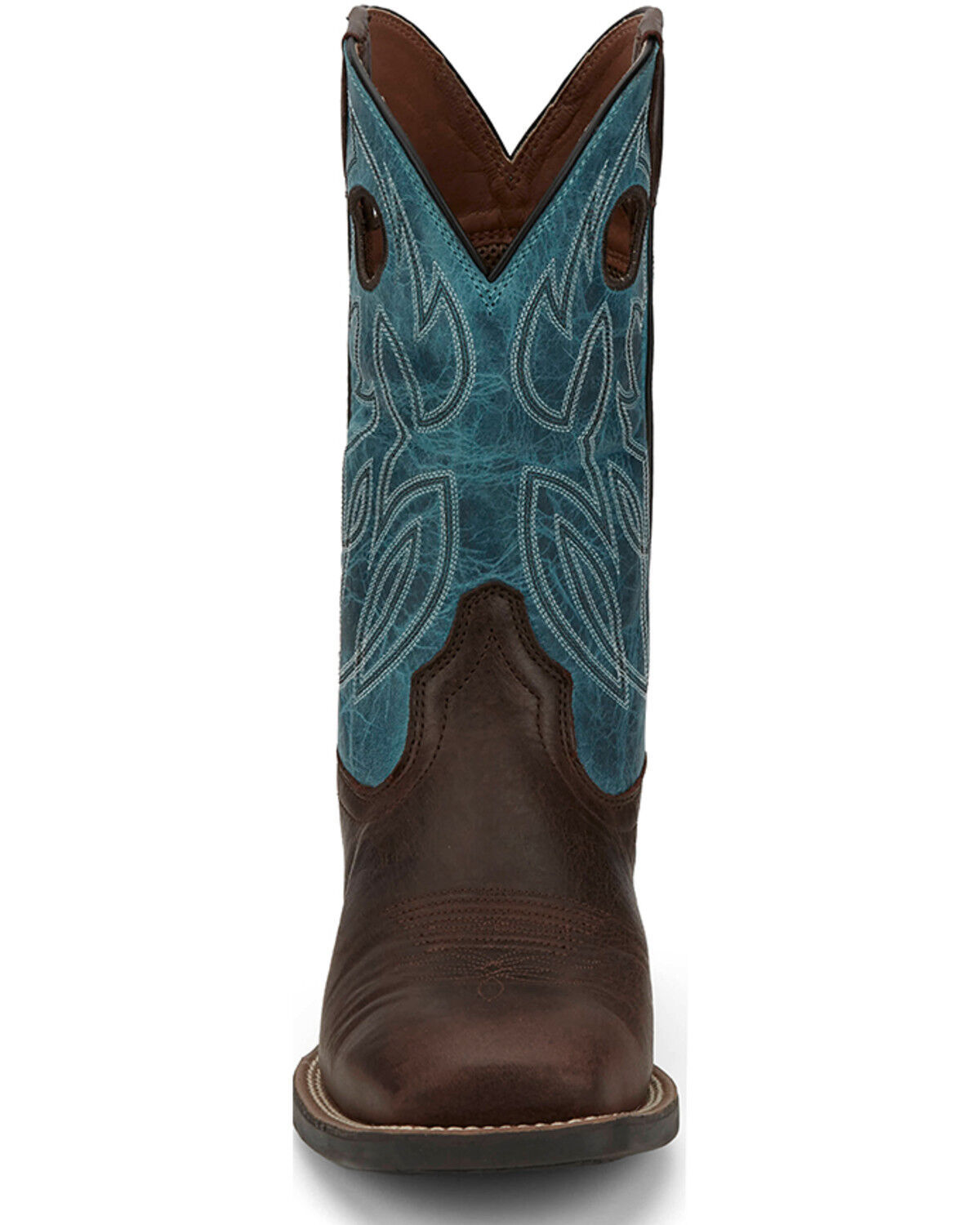 Image #4 - Justin Men's 11" Bowline Western Boots - Broad Square Toe, Brown, hi-res