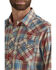 Image #2 - Wrangler Retro Men's Plaid Print Long Sleeve Snap Western Shirt , Red/white/blue, hi-res