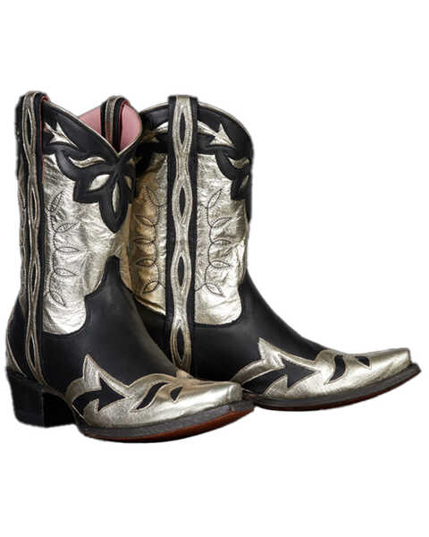 Image #1 - Lane Women's Dime Store Cowgirls Jet Western Boots - Snip Toe, Black, hi-res