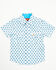 Image #1 - Rodeo Clothing Boys' Little Southwestern Print Short Sleeve Snap Stretch Western Shirt, White, hi-res