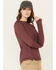 Wrangler Riggs Workwear Women's Long Sleeve Tru-Temp Performance Tee, Wine, hi-res
