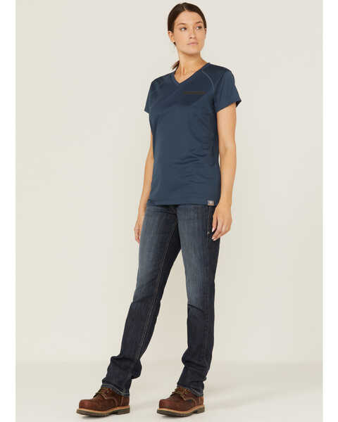 Image #2 - Ariat Women's Rebar Blue Polartec Elite All-Season Short Sleeve Work T-Shirt , Blue, hi-res
