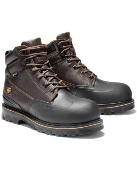 Timberland PRO Men's Ringmaster Waterproof Work Boots - Steel Toe, Dark Brown, hi-res