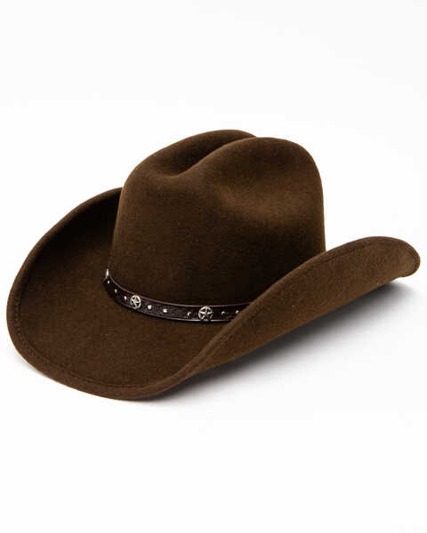 Image #1 - Cody James Crushable Felt Cowboy Hat , Brown, hi-res