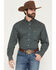 Image #1 - Rough Stock by Panhandle Men's Geo Print Long Sleeve Button-Down Stretch Western Shirt, Black, hi-res
