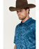 Image #2 - RANK 45® Men's Southwestern Polo, Teal, hi-res