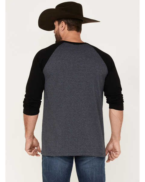 Image #4 - Cody James Men's Canyon Bronco Graphic Raglan T-Shirt, Navy, hi-res