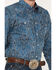 Image #3 - Cody James Men's Conquistador Printed Long Sleeve Snap Western Shirt , Blue, hi-res