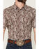 Image #3 - Cody James Men's Rusted Gate Paisley Print Short Sleeve Snap Western Shirt - Big, Brown, hi-res