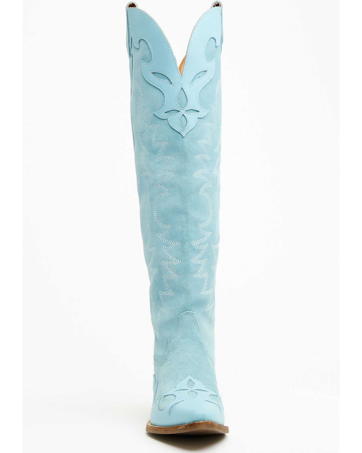 Image #4 - Dingo Women's Drama Queen Overlay Tall Western Boots - Round Toe, Blue, hi-res