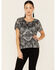 Image #1 - Tasha Polizzi Women's Sequins Starla Short Sleeve Top, Black, hi-res