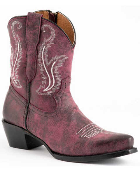 Image #1 - Ferrini Women's Molly Western Boots - Snip Toe , Purple, hi-res
