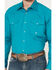 Image #3 - Roper Men's Amarillo Solid Long Sleeve Pearl Snap Western Shirt, Teal, hi-res