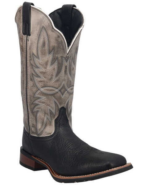 Image #1 - Laredo Men's Isaac Western Boots - Broad Square Toe, Black, hi-res