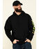 Image #1 - Ariat Men's Black/Lime Rebar Graphic Hooded Work Sweatshirt , Black, hi-res