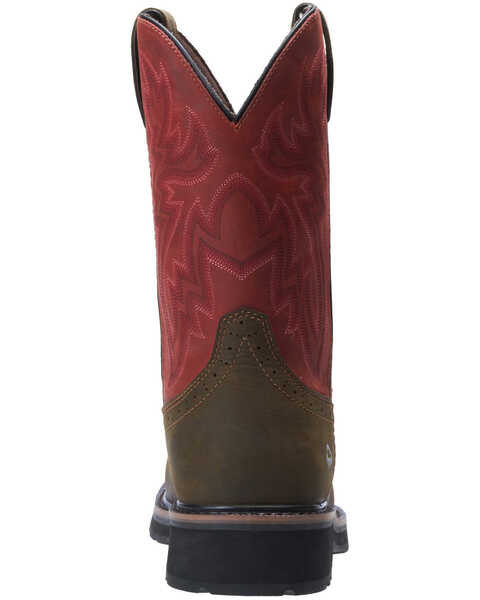 Image #4 - Wolverine Men's Rancher Western Work Boots - Steel Toe, Brown, hi-res