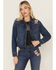 Image #1 - Idyllwind Women's Ellwood Patch Denim Trucker Jacket, Dark Wash, hi-res