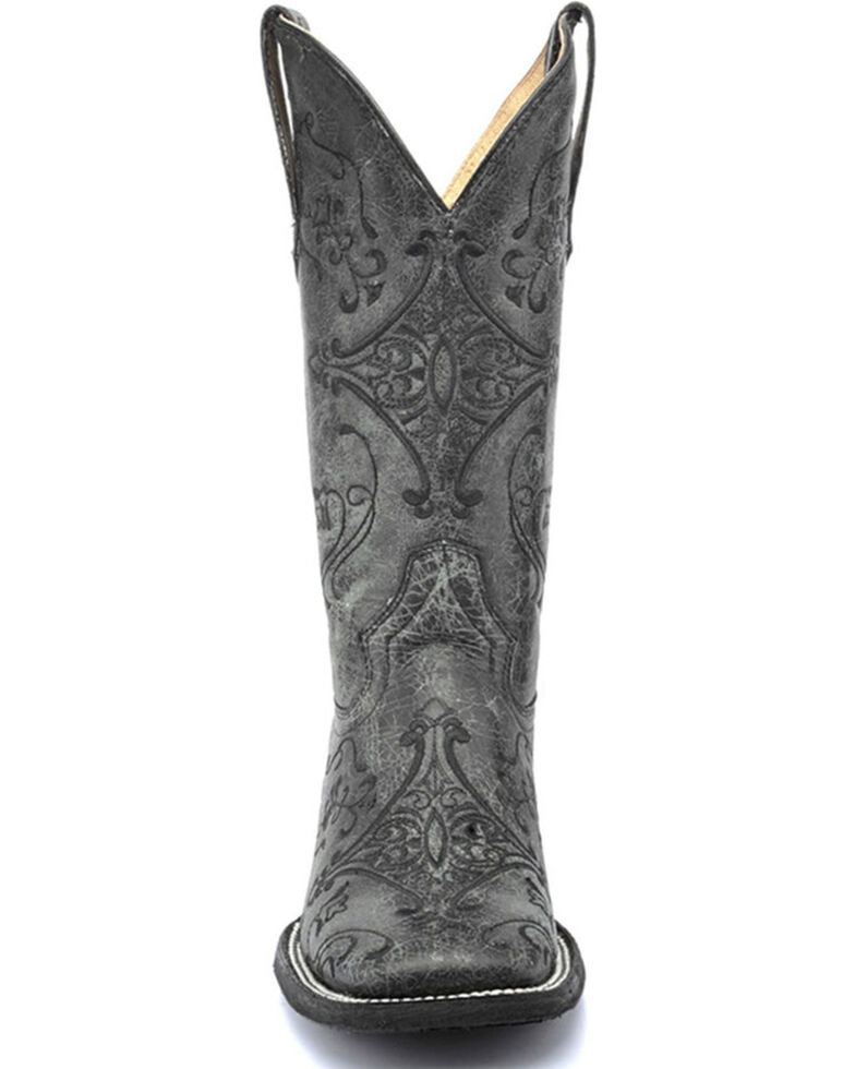 wide square toe boots women's