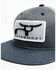 RopeSmart Men's Gray Patch Flat Mesh-Back Trucker Cap , Grey, hi-res