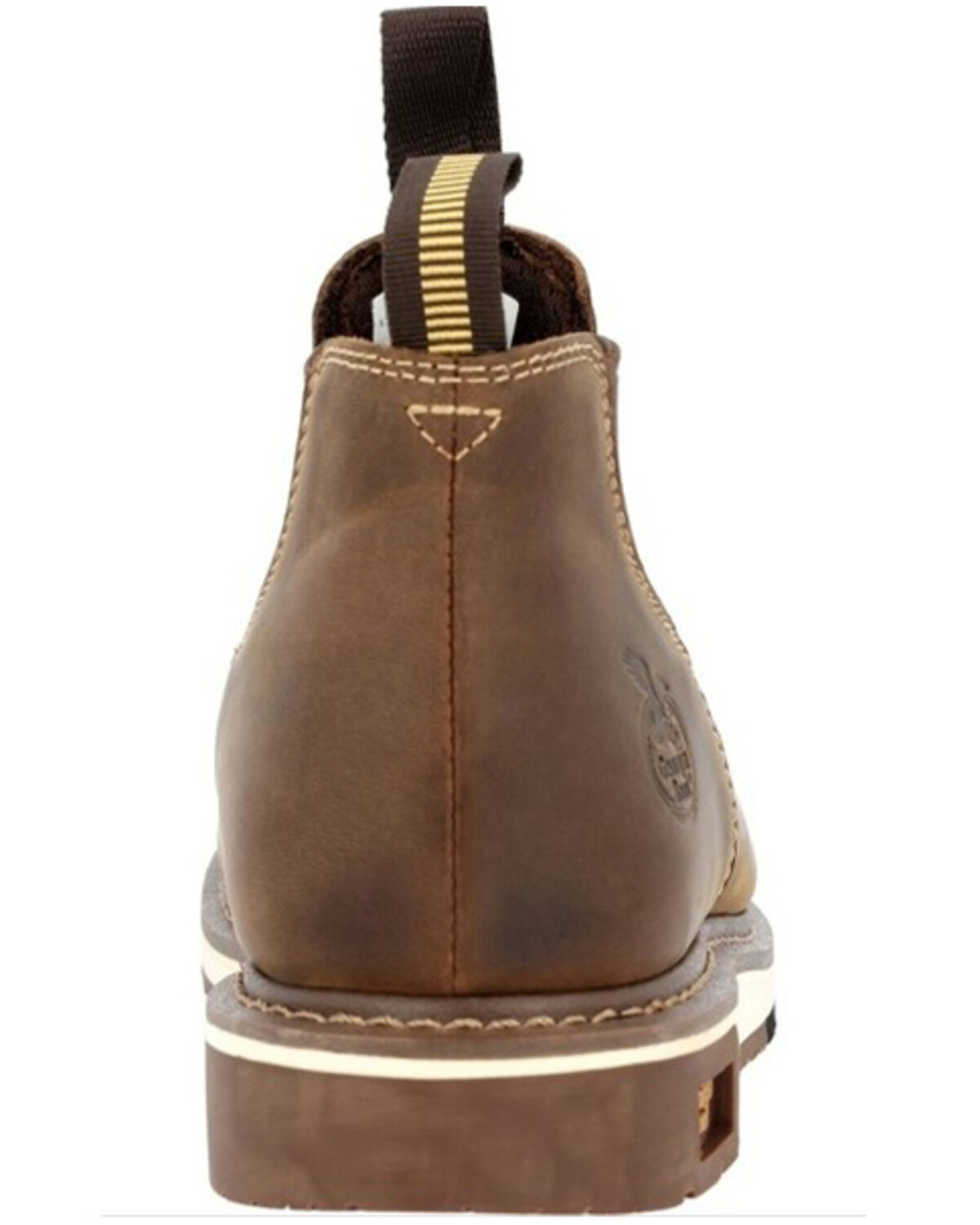 Image #5 - Georgia Boot Men's AMP LT Wedge Chelsea Romeo Work Boot - Round Toe, Brown, hi-res