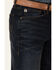 Hooey by Rock & Roll Denim Men's Double Barrel Dark Vintage Stretch Relaxed Stackable Bootcut Jeans , Blue, hi-res