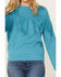 Image #3 - Roper Women's Fringe Fleece Pullover, Turquoise, hi-res
