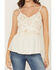 Image #3 - Shyanne Women's Swiss Dot Embroidered Mesh Cami, Ivory, hi-res