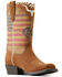 Image #1 - Ariat X Rodeo Quincy Girls' American Cowboy Futurity Western Boots - Broad Square Toe, Brown, hi-res