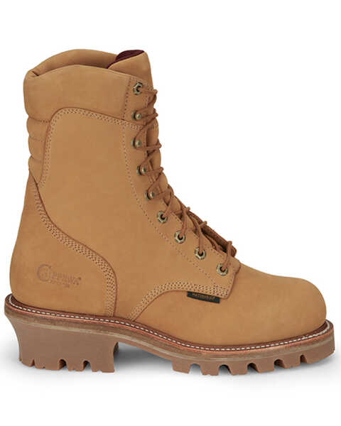 Image #2 - Chippewa Men's 9" Super DNA Lace-Up Waterproof Work Boots - Steel Toe, Wheat, hi-res