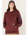 Ariat Women's Rebar Logo Sleeve Graphic Work Hooded Sweatshirt , Heather Red, hi-res