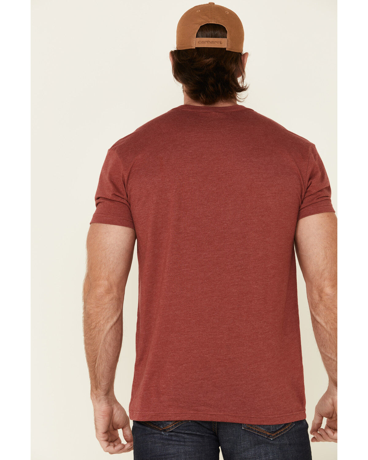 Image #5 - Lazy J Ranch Men's Red Logo Sunrise Graphic T-Shirt, Red, hi-res