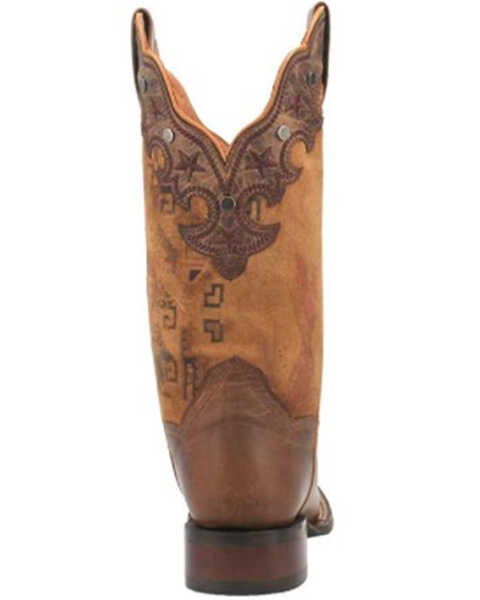 Image #4 - Dan Post Women's Tan Dozi Premium Leather Western Performance Boots - Broad Square Toe , Tan, hi-res