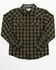 Image #1 - Cody James Toddler Boys' Douglas Fir Plaid Print Long Sleeve Snap Western Shirt - Toddler, Green, hi-res