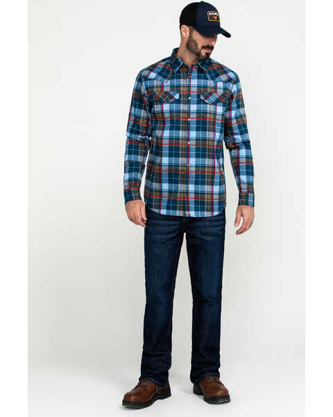Image #6 - Cody James Men's FR Geo Print Long Sleeve Work Shirt - Tall, Light Blue, hi-res